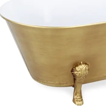 9" Gold Metal Hand Painted Tabletop Sculpture