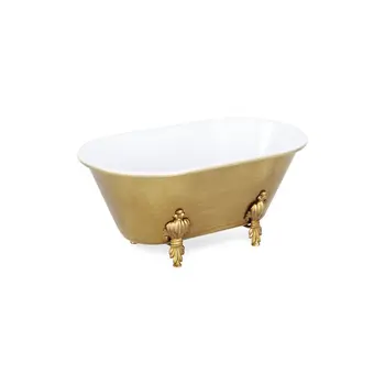 5" Gold Metal Hand Painted Tabletop Sculpture