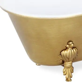 5" Gold Metal Hand Painted Tabletop Sculpture