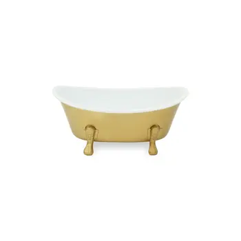 3" Gold Metal Hand Painted Tabletop Sculpture