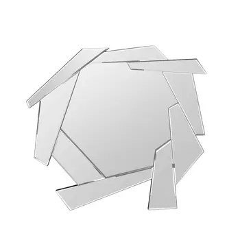 37" Silver Abstract Frameless Accent Mirror