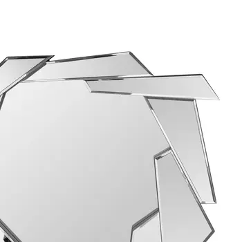 37" Silver Abstract Frameless Accent Mirror