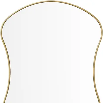 39" Gold Abstract Wavy Geometric Framed Accent Mirror