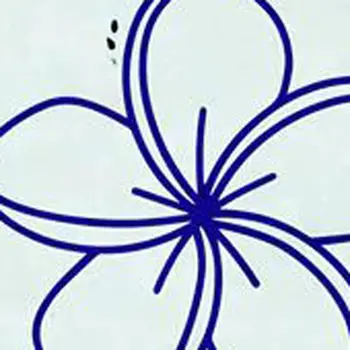 4" x 4" Blue Vinyl Arabesque Peel And Stick Removable Tiles