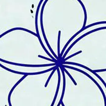6" x 6" Blue Vinyl Arabesque Peel And Stick Removable Tiles
