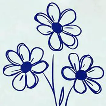 12" x 12" Blue Vinyl Arabesque Peel And Stick Removable Tiles
