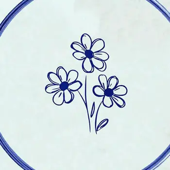 6" x 6" Blue Vinyl Arabesque Peel And Stick Removable Tiles