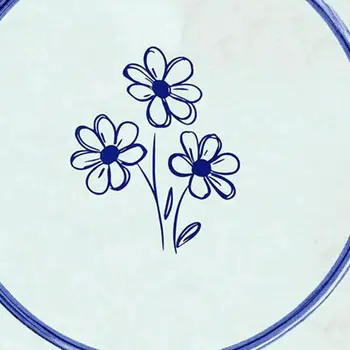 12" x 12" Blue Vinyl Arabesque Peel And Stick Removable Tiles