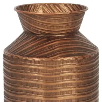 9" Copper Cylinder Metal Jug Vase