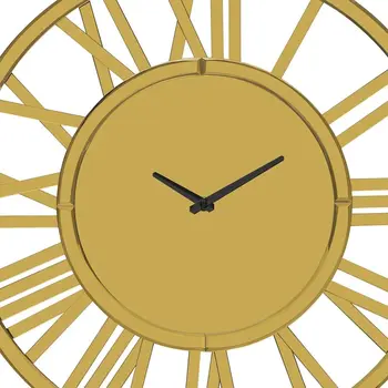 43" Gold Mirrored Acrylic Silent Analog Circle Wall Clock