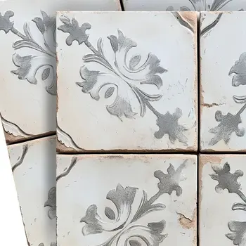 12" x 12" Gray Vinyl Arabesque Peel And Stick Removable Tiles