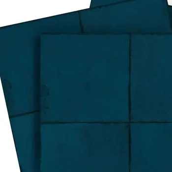 7" x 7" Blue Vinyl Arabesque Peel And Stick Removable Tiles