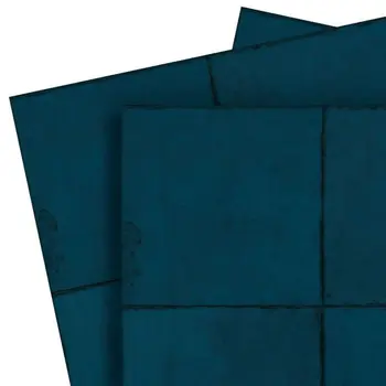 8" x 8" Blue Vinyl Arabesque Peel And Stick Removable Tiles