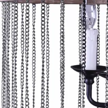 Brown Cylinder Wood Dimmable Chandelier