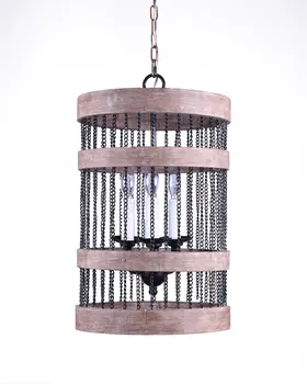 Brown Cylinder Metal Dimmable Chandelier
