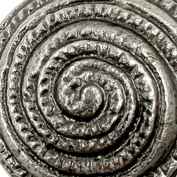 Set of Six Silver Seashell Cast Aluminum Drawer Pull Knobs