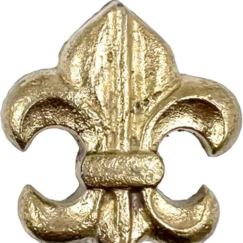 Set of Six Gold Cast Aluminum Fleur De Lis Drawer Pull Knobs