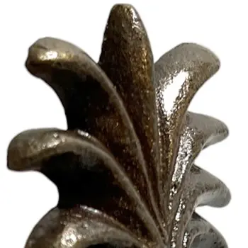 Set of Six Antiqued Bronze Metal Pineapple Drawer Pull Knobs