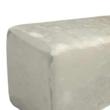 Set of Six White Stone Square Cylindrical Drawer Pull Knobs