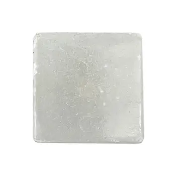Set of Six White Stone Square Drawer Pull Knobs