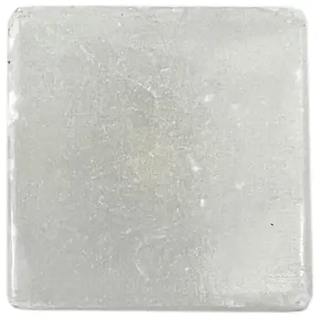 Set of Six White Stone Square Drawer Pull Knobs