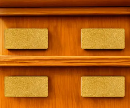 Set of Six Brown Stone Drawer Pull Knobs