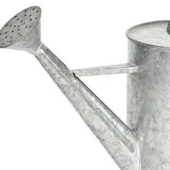 9" Gray Metal Decorative Canister