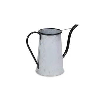 10" Black And Gray Galvanized Metal Hand Painted Tabletop Sculpture