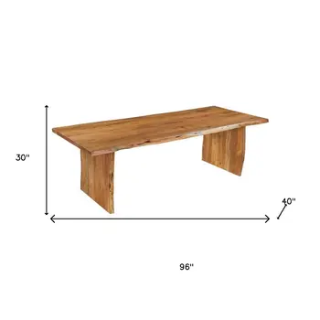 11 Piece Brown Solid Wood Dining Set with 10