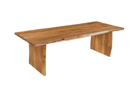 11 Piece Brown Solid Wood Dining Set with 10