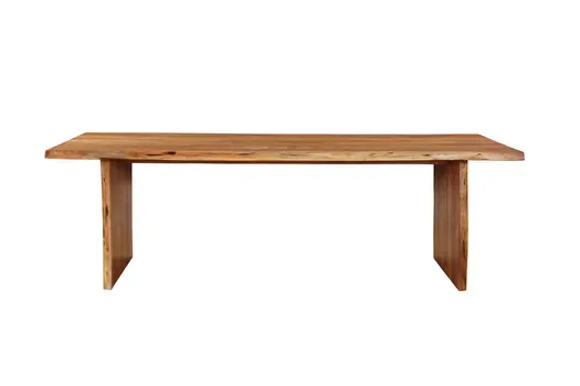 11 Piece Brown Solid Wood Dining Set with 10