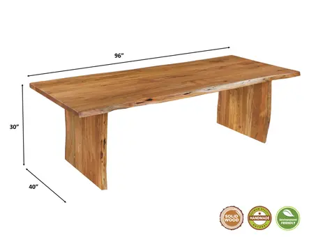 11 Piece Brown Solid Wood Dining Set with 10