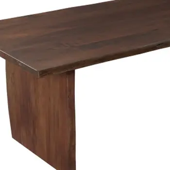 15 Piece Brown Solid Wood Dining Set with 14