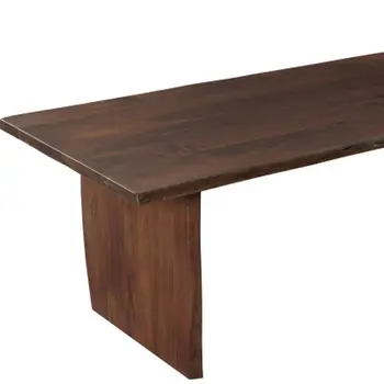 15 Piece Brown Solid Wood Dining Set with 14