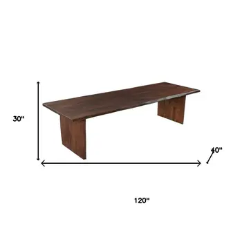 15 Piece Brown Solid Wood Dining Set with 14
