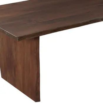 15 Piece Brown Solid Wood Dining Set with 14