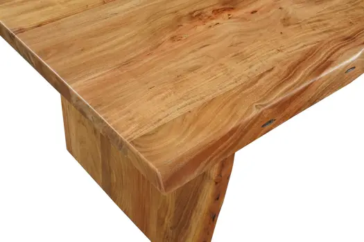 72" Brown Solid Wood Double Pedestal Base Dining Table