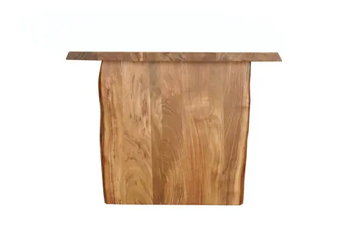 72" Brown Solid Wood Double Pedestal Base Dining Table