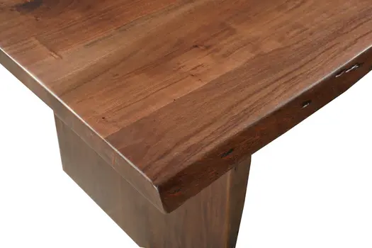 72" Brown Solid Wood Double Pedestal Base Dining Table