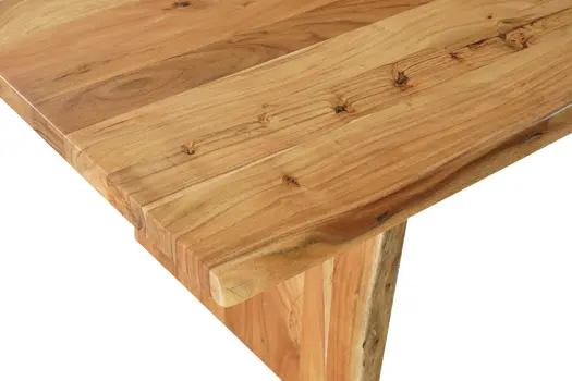 108" Brown Solid Wood Double Pedestal Base Dining Table