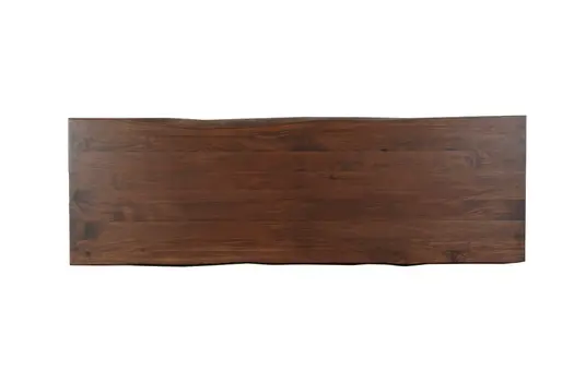 108" Brown Solid Wood Double Pedestal Base Dining Table
