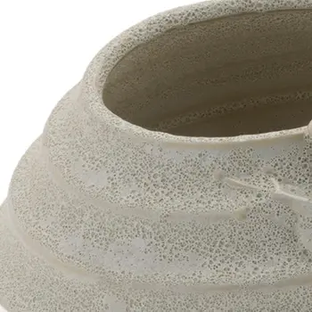 Set of Two Beige Porcelain 1 Ounce Pot Planters