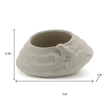 Set of Two Beige Porcelain 1 Ounce Pot Planters