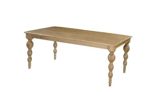 72" Brown Solid Wood Dining Table