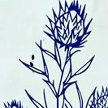 8" x 8" Blue Vinyl Arabesque Peel And Stick Removable Tiles