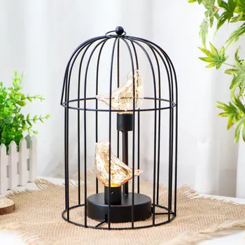 12" Black Metal Round Bedside Lamp With Black Cylinder Shade