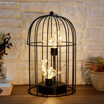 12" Black Metal Round Bedside Lamp With Black Cylinder Shade