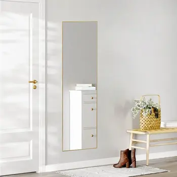 59" Gold Metal Framed Full Length Mirror