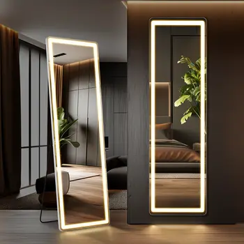 60" Clear Lighted Frameless Full Length Mirror