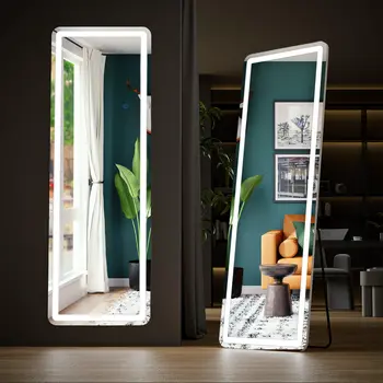 64" Clear Lighted Frameless Full Length Mirror
